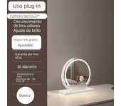 Espejo de Maquillaje LED Geométrico Semi-Circular Luz de Tres Colores Intelligente