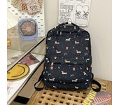 Mochila, gran capacidad, universidad, estudiantes en clase, perro salchicha, mochila escolar, bolso de computadora, dibujos animados, mochila, lindo