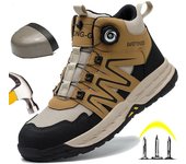 Zapatos de seguridad para hombre, zapatos de trabajo indestructibles, botas de trabajo protectoras antiperforación con punta de acero, zapatos de trabajo de construcción antideslizantes de seguridad