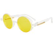 Gafas de sol góticas clásicas Steampunk, gafas de sol de marca de lujo de diseñador de alta calidad para hombres y mujeres, gafas de sol redondas Retro con montura de Pc