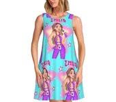 Fashion Customized Album MP3 E-Emilia Poster Women's Sleeveless Sun Skirt Leisure Travel Bag Beach Wear