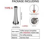 Pressing Powder Hammer Stainless Steel Coffee Tamper Tool Compative With Nespresso//vertuo/illy/k-cup Pods