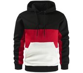 Suéter con capucha manga larga para hombre, chaqueta deportiva holgada retales, ropa de marca, otoño e invierno, 3XL