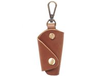 Universal Genuine Leather Mini Key Bag Minimalist Luxury Men Car Key Pouch Portable Handmade Pocket Keychain Case Car Accessory