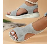 Verano Mujeres Zapatos Cómodo Casual Deportes Sandalias Señoras Playa Talón Pendiente Sandalias Mujeres Sandalias De Fondo Grueso Sandalias Zapatos
