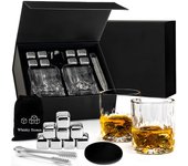 día del padre,Juego de vino de piedra de vino helado Caja de regalo de copa de vino de copa de whisky