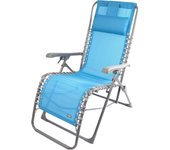 Silla Plegable, Gravedad Cero, Negro, con cojín y reposapiés, Cómoda y Resistente, Antivuelco, Acero y textileno, Máximo 110 kg, Jardín, Camping, Tumbonas Plegables para Exterior (61142)