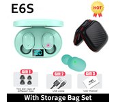 E6S TWS Wireless Headphones IN-Ear Stereo Noise Cancelling Sports Bluetooth Earphones LED Display With Mic Music Gaming Earbuds