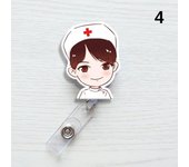 1PC Cartoon ID Name Card Badge Reel Retractable Clips Card Holder Clip Badge Holder Clip Office Supplies Name Card Holder