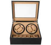 Caja giratoria automática para relojes de pulsera, 4 + 6 relojes, con fuente de alimentación