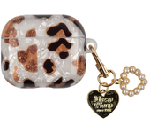 Pearl Earphone Cases For Airpods Pro 2 Leopard Pendant Headphone Protective Cover For Apple Airpod 3 Pro 2 1 3rd Generation Case