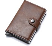 Id credit bank card holder wallet luxury brand men anti rfid blocking protected magic leather slim mini small money wallets case
