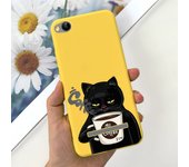 Flower Cover For Xiaomi Redmi 4A 4x Beautiful Moon Night Black Cat Phone Case For Redmi 4x Redmi4a Protection Coque Funda Capas
