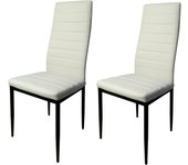 Pack de 2 Sillas de Comedor Tapizadas - Sillas Cocina Tapizadas - Sillas Comedor Pack (White, 2)