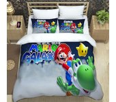 Japanese Games Super Mario Pattern Quilt Cover With Pillowcases Microfiber 3D Digital Printed Bedding Set Twin Full Queen King
