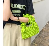 Mini bolsos de ganchillo con borlas para mujer, tejido a mano bolso de mano, pequeño, de punto, para playa, Verano