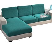 100% cubierta de cojín de sofá impermeable, cubierta protectora de sofá Jacquard grueso, cubierta de respaldo de sofá de peluche