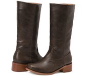 Botas altas de mujer estilo británico retro botas de rodilla de mujer botas de caballero de un pedal