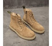 Otoño E Invierno Nuevas Botas Altas Para Hombres Botas De Estilo Británico Botas Desierto Gamuza De Vaca Interior Mayor Suela Gr