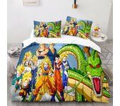 Quilt Cover Japan Anime D-Dragon Bedding Set Ball Z Goku Quilt Cover Pillowcases Otaku Single Double Children Adult Anime Lover Gift