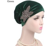 Women Hijab Scarf Velvet Soft Bonnet Turban Hat Chemo Cap Headbands