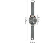 Mini Reloj portátil con Correa de muñeca, ventilador de mano, Carga USB, Pequeños ventiladores cargables con Luces LED de Colores, Diseño de gato de carton