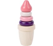 Manhattan Toy Stacker Wooden Ice Cream Toys Balancing Blocks 6 Piece Magnetic Wooden Stacking Toy Set for Toddler Boys Girls