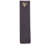 Genuine Leather Pen Pouch Holder Single Pencil Bag Pen Case with Snap Button for Rollerball Fountain Ballpoint Pen-Purple