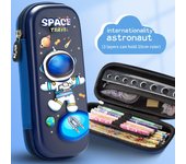 Mermaid 3D Mermaid Pencil Case Rocket Astronaut 3D Space Pen Case Zippered Waterproof 3D Astronaut Pencil Box Office Supplies