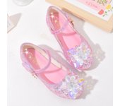 Party Dresses Shoes Heel Girls Glitter Elegant Girl Heels Shoes Child Shoe Low Heeled Bow Sequins Kids High Heels 3- 12 Year Old