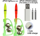 Fish Bell Alarm Fishing Light CR425 Battery USB Charge Clip Rod Tip Bite Lure Hook Indicator Ring Luminous Stick LED Tackle Lamp