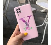 Case For Samsung Galaxy A22 Cases Lovely Letters Flower Phone Cover Silicone Funda For Coque Samsung A22 4G 5G A 22 2021 Housing