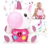 Juguete Música Bebé 6-12 Meses, Juguete Bebé con Música y Sonidos, Regalo Niñas Niños 1-2 Años Juguetes Interactivos de Aprendiz