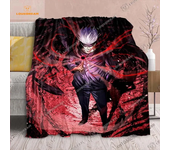Cartoon Anime Jujutsu Kaisen throws blanket soft Yuji Megumi Obara and Satoru Gojo blanket for travel bed