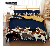Super Soft Winter Duvet Cover Set 3d Pet Dog Comforter Bedding Sets Covers Cute Animal Pug Child Adults Size Bedset Bedclothes