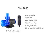 Blue Series Super Quiet Adjustable DC Aquarium Water Circulation Return Pump for Saltwater Freshwater Fish Tank
