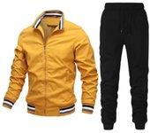 2025 conjunto de chaqueta de dos piezas de primavera chaqueta casual chaqueta bomber conjunto de chaqueta de alta calidad correr deportes