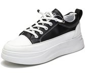 Zapatos Blancos De Plataforma Baja, Zapatos Individuales Cómodos De Suela Blanda, Zapatos De Tablero De Tendencia De Moda