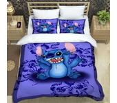 Anime  Stitch Love Child Duvet Cover Set HD Comforter Cover for Kids Bedding Sets Bedclothes Bedroom Decor