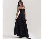 2024 Women Summer Sundress New Women's Lace-up Printed Fashion Bust One-e Neck Temperament Evening Dresses Vestidos