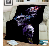 Gothic Horror Skull Ghost Cartoon  Blanket,Soft Throw Blanket for Home Bedroom Bed Sofa Picnic Travel Office Cover Blanket Kids