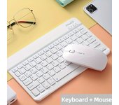 Conjunto de teclado y ratón inalámbricos ultradelgados Set portátil de teclado y ratón BT recargable Adecuado para iPad, tableta, ordenador portátil