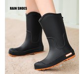 Botas De Lluvia De Moda Para Mujeres Altas, Antideslizantes, Impermeables Para Trabajo Y Ocio Al Aire Libre