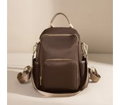 Fashion Women Backpack Bags Dirt-Resistant Elegant Coffee Color Back-bags Casual Stylish Girls Bookbags Anti-theft Roomy Pockets