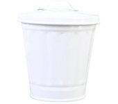 Mini cubo de basura de escritorio, pequeño cubo de basura portátil de hierro galvanizado, duradero, hogar