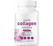 Micro Ingredients Multi Collagen Pills for Women & Men, 240 Capsules | Type I, II, III, V, X - Hydrolyzed Collagen Peptides with Biotin, Hyaluronic Acid & Vitamin C | Hair, Skin, Nail & Joint Support