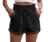 Pantalones cortos deportivos para mujer, Shorts de pierna ancha con cordón, elásticos, holgados, informales, para correr, Verano
