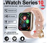 2025 New Watch 10 Smart Watch Men's Sports NFC Always Display Body Temperature Fitness Series For iOS Original 500+Customized Wallpaper, Fashion Gift Bluetooth Call Smart Watch