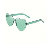 Gafas de moda con montura en forma de corazón, sin montura y de una sola pieza, ideales para hombres y mujeres en fiestas al aire libre, una elección ideal para regalos