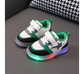 Zapatos luminosos para niños Zapatos de tablero de iluminación para niños Zapatos casuales Zapatos blancos pequeños de 1 a6 años